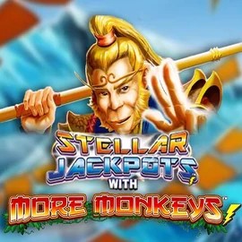 Official Jackpots logo: Stellar Jackpots with More Monkeys by Lightning Box Game at Betninja Casino